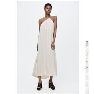 ZARA ASYMMETRIC MIDI DRESS Size M NEW WITH TAG!